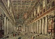 Giovanni Paolo Pannini Interior of the Santa Maria Maggiore in Rome oil painting on canvas